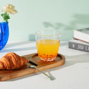 Tazza in vetro soffiato artigianale da 370ml con Design colorato in vetro artigianale unico per bere alla moda - Product Image 4