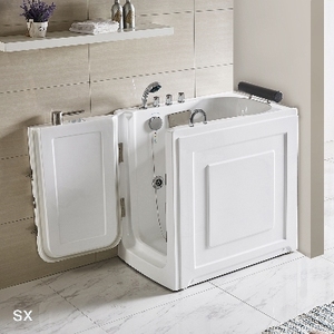 Vasca da Bagno Portatile Blu per Anziani, Pieghevole in PVC con Coperchio per Uso Domestico - Product Image 1