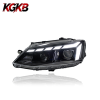 Ensemble de phares LED modifiés KGKB avec double lentille de projecteur, clignotants séquentiels, plug & play pour VW Jetta Mk6 Sagitar 2012-2018