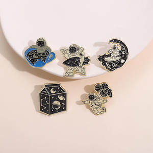 航空宇宙飛行士ブローチエナメルピン服カスタムロゴカスタマイズされたバッジラペルピン服バッグ金属ピン - Product Image 4