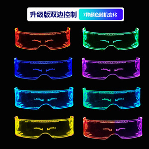 Gafas LED Cyberpunk Multicolor con Batería, Luminosas, para Festivales de Música y Fiestas - Product Image 4