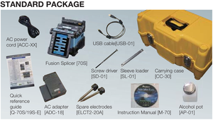 เครื่องเชื่อมใยแก้วนำแสงญี่ปุ่น FSM-70S+ รุ่น Splicer CT-08/CT-50 Cleaver SM FAST 7 วินาที รองรับ GPRS แบตเตอรี่ 6380mAh 5000 - Product Image 5