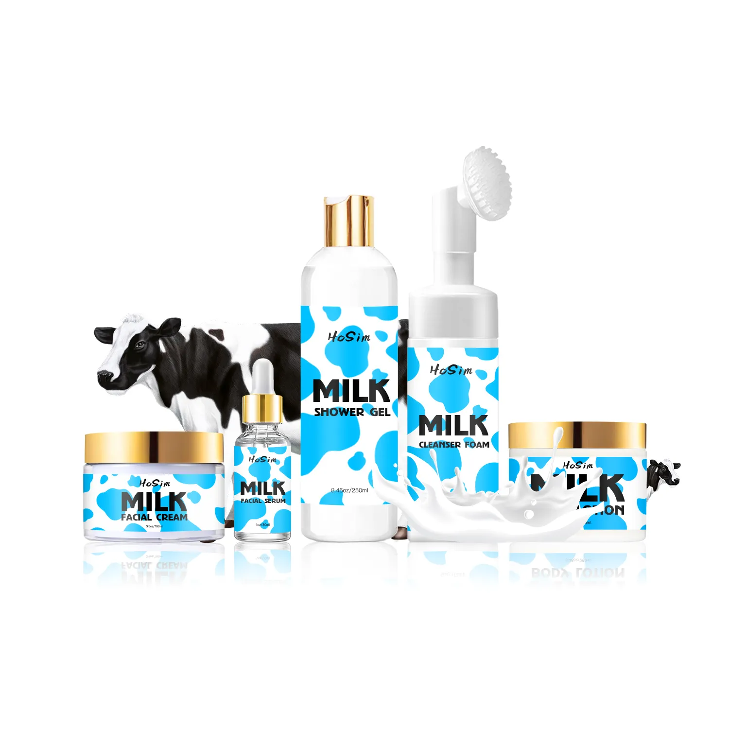 OEM nuovo marchio personalizzato migliori vendite latte schiarente cura della pelle del viso Anti invecchiamento riparazione Kit per la cura della pelle Set per la cura della pelle