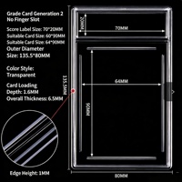 Kartu Slab Gen 2 Tanpa Slot Jari |   Pelindung Keras Transparan untuk Kartu Yu-Gi-Oh Berperingkat PSA BGS