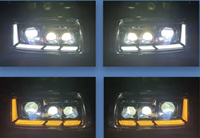 Ensemble de phares pour camions à benne basculante et camions malaxeurs Renault Kerax, conversion de phares LED pour Renault Kerax