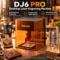 Machine de gravure laser DJ6 Pro pour démonstration sur métal et bois, graveur CNC de bureau, découpeuse, mise au point automatique, conception portable