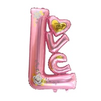 Grand ballon en feuille LOVE avec coeur Ballons de décoration pour la Saint-Valentin Décoration de fête pour proposition de mariage Ballons d'amour conjoints