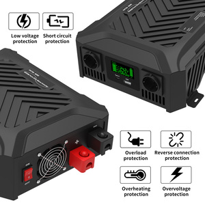 Convertisseur de puissance à onde sinusoïdale pure 2000W 4000W de puissance de crête pour usage domestique, écran LCD, convertisseur DC-AC 12V 24V, pour automobile, <span class=keywords><strong>prix</strong></span> d'usine - Product Image 3