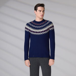 Fabricant de tricots, pull vintage pour homme, hiver, automne, manches longues, pull en laine à motif argyle, tricot sur mesure - Product Image 1