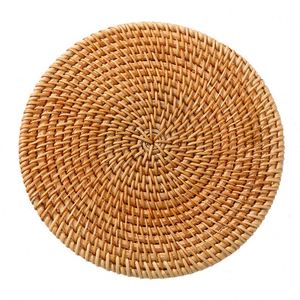 Sous-plats isolants tressés en vannerie résistants à la chaleur pour la maison, supports solides pour assiettes, tasses, théières, pots et bols - Product Image 2