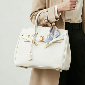 Bolso Tote de Gran Capacidad para Mujer, Diseño Simple con Forro de Poliéster, Color Platino, Moda 2026, Ideal para el Trabajo - Product Image 2