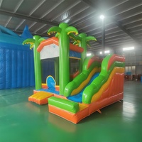 Maison gonflable à rebond château sautant mini combo bon marché avec toboggan pour enfants amusement en plein air dans la cour
