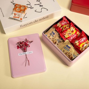 Boîte à biscuits personnalisée <span class=keywords><strong>en</strong></span> métal avec couvercle, boîte à biscuits <span class=keywords><strong>en</strong></span> métal de 500 g, emballage de biscuits, boîte cadeau personnalisée avec logo imprimé - Product Image 1