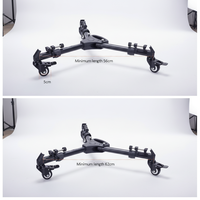 Support de trépied professionnel YT900 avec base à 3 roues, accessoires pour appareil photo, support de poulie à 3 roues, trépied pliable avec roulettes pour photographie, glissière robuste pour trépied.