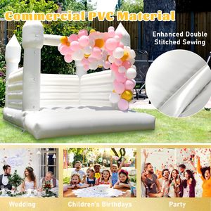 Castillo Inflable Brincolín de PVC de Grado Comercial Blanco de 13x11.5x10 Pies para Cumpleaños/Fiestas/Bodas - Product Image 5