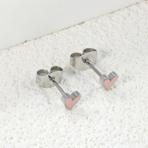 Pendientes de moda con forma de estrella, luna, corazón y gorrión, con engaste de aleación de zinc, regalo para mujer - Product Image 4
