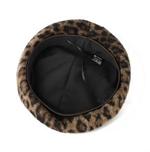 หมวกเบเร่ต์ลายเสือดาวสำหรับผู้หญิงแฟชั่นฤดูหนาว - Product Image 6