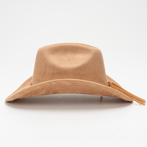 Premium Suede <strong>Cowboy</strong> <strong>Hat</strong> Elegant Beige Wide Brim Braid Leather Strap Men Women Luxury Casual Outdoor Party Headwear - Product Image 3