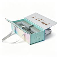 Boîte cadeau rigide longue personnalisée avec fermeture magnétique, en carton rigide, impression dégradée pour ensemble d'instruments de musique, emballage de produits de vente au détail