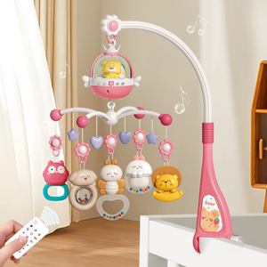 Jouets pour bébés de 0 à 24 mois, ensemble télécommandé, <span class=keywords><strong>petit</strong></span> ours, cloche de lit, jouets suspendus amusants, hochets, mobile musical rotatif unisexe pour bébé - Product Image 1