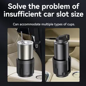 Universal Plus Integral Upgraded Offset Base Car Coffee Water Cup Holder Expander Organizer With Adjustable Base For Large Cups