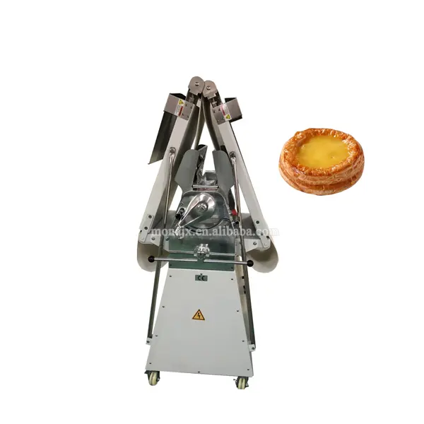 Automatische Commerciële Deegroller Sheeter Machine Bakkerij Lamineren Croissant Vouwmachine Pers Bladerdeeg Maken Machine