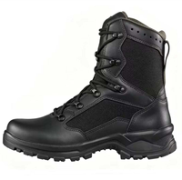 Bottes tactiques d'entraînement imperméables en cuir de vache SFB26 711, bottes de randonnée longues à fermeture éclair, semelle extérieure en caoutchouc durable, à lacets