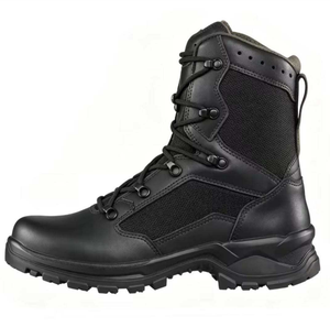 SFB26 711 Cow Leather Waterproof Tactical Training <b>Boots</b> Long Zippered Outdoor <b>Hiking</b> <b>Boots</b> Durable Rubber Outsole Lace-Up - Product Image 1