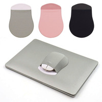 Étui pour souris d'ordinateur portable multifonctionnel en cuir et PVC durable avec pochette adhésive pour accessoires d'ordinateur portable