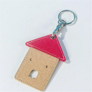 Porte-cartes en cuir PU en forme de maison mignonne avec porte-clés, élégant protège-badge d'identité pour femmes et hommes, idéal pour les voyages, l'usage quotidien et comme cadeau - Product Image 4