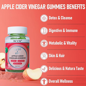 Delicioso sabor natural a manzana Keto + ACV Gummies Extracto de vinagre de sidra de manzana Vinagre de sidra Boost Metabolism Gummies - Product Image 5