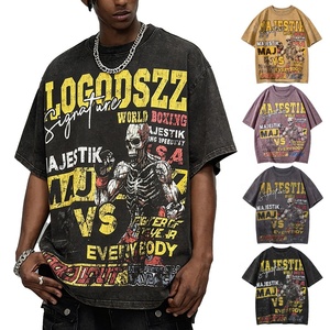 T-Shirt Oversize da <span class=keywords><strong>Uomo</strong></span> Personalizzate in Cotone 100% 300 Grammi con Lavaggio Acido, Stile Streetwear con Stampa Integrale dal Produttore - Product Image 1