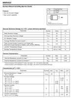 Diode à barrière Schottky MBR0520 MBR0520W SOD-123 20V 0.5A