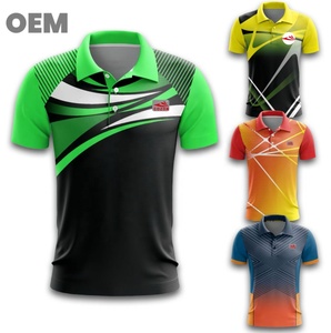 Kaus Polo kaus Golf pria, kaos picleball warna hitam polos, pakaian olahraga produsen seragam sekolah tenis Badminton - Product Image 1