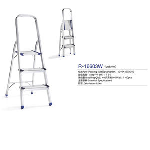 Multifunktions-Wirtschafts design Aluminium Einseitige Trittleiter mit Tablett, PVC-Füßen, Stahls trebe - Product Image 6