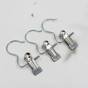 Clip multifuncional de acero inoxidable en forma de 3 para ropa, pantalones, faldas, calcetines, con gancho, clip para ropa sin dejar marcas. - Product Image 2