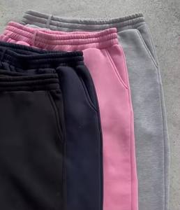 <span class=keywords><strong>Pantaloni</strong></span> Casual da <span class=keywords><strong>Uomo</strong></span> Rosa Tinta Unita, Design Largo in Puro Cotone con Logo Ricamato, Joggers Comodi per <span class=keywords><strong>Uomo</strong></span> - Product Image 3