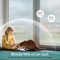 UDK 1,52*50m 3D Moderne Dekorative Geriffelte PVC/PET Selbstklebende Glasfolie für Glastüren und Fenster