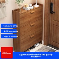 Meuble à chaussures moderne et minimaliste en bois, multi-niveaux, pour entrée, design fin et peu encombrant, vente en gros, direct usine