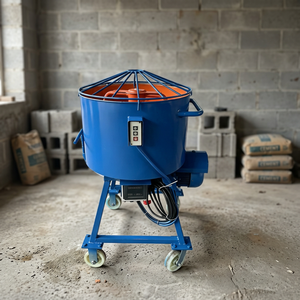 Bétonnière électrique KWONGYIP KY-580, capacité 80L, moteur 2.2KW avec roues, couleur bleue, moteur haute efficacité - Product Image 4