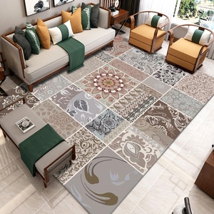 Alfombra de lana de poliéster con mechones grandes de estilo nórdico moderno, alfombrilla de Golf de oración de pila cortada personalizada al por mayor, diseño chino de 6,56*9,84 "para el hogar - Product Image 1