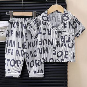 Pyjamas d'été fins pour enfants, ensemble à manches courtes, pyjamas de dessin animé pour filles, pyjamas pour tout-petits - Product Image 5