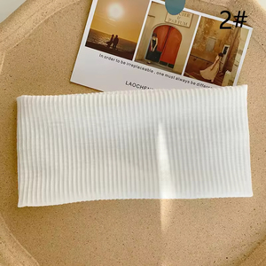 Bandeau élastique tricoté de couleur unie, style européen et américain, bandeau de sport, accessoires de cheveux pour femmes, mode coréenne - Product Image 4