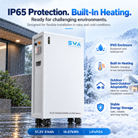 Baterai Surya LiFePO4 SWA 16kWh 51.2V 314Ah IP65 Dilengkapi Pemanas WiFi Bluetooth hingga 16 Unit Paralel Dapat Diperluas Penyimpanan Energi Rumah OEM