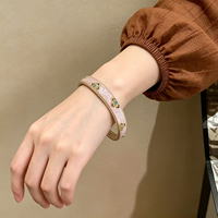 Gelang dan Cincin Enamel Gaya Tradisional Cina Baru - Aksesori Vintage Bergaya Etnis Awan Keberuntungan Gaya Kuno