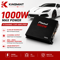 Amplificateur de voiture PISTOL GM-E1004 1000W 4 canaux classe AB, stéréo pleine gamme 100W x 4 RMS 14.4V 10Hz-60kHz