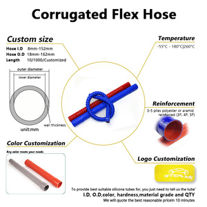 Tubo Corrugado de Silicona de Grado de Competición, Conducto de Aire Flexible Antienvejecimiento para Sistema de Potencia de Vehículos Todoterreno - Product Image 3