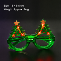 Lunettes de Noël LED originales, lunettes lumineuses vertes clignotantes, accessoire de fête pour les fêtes de Noël, les événements de Noël