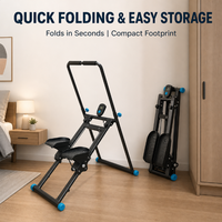 Steppeur vertical pliable pour la maison, appareil de cardio-training pour le corps entier avec écran LCD, capacité maximale 150 kg
