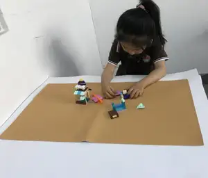 Sahte deri placemat küçük çocuk masa mat su geçirmez bebek yer paspasları